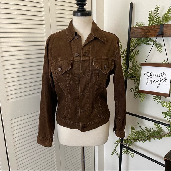 Levi's Other - Levis|38|Vintage 70's Chocolate Brown Corduroy Jacket Crop Waist Western Jacket